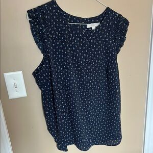 Women's Navy Floral Top